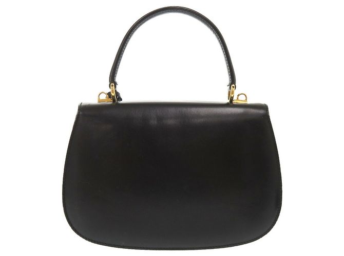 Gucci Ladylock Leather Handbag Black - view 3