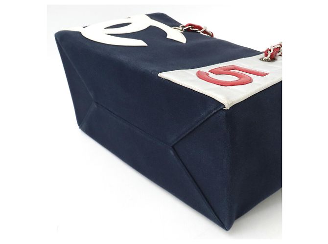 Chanel Coco Mark No.5 Tragetasche Weiß Rot Marineblau - Ansicht 4