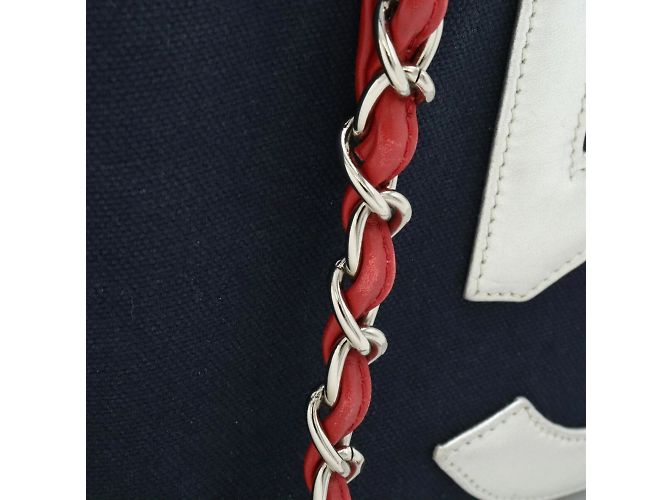 Chanel Coco Mark No.5 Tragetasche Weiß Rot Marineblau - Ansicht 5