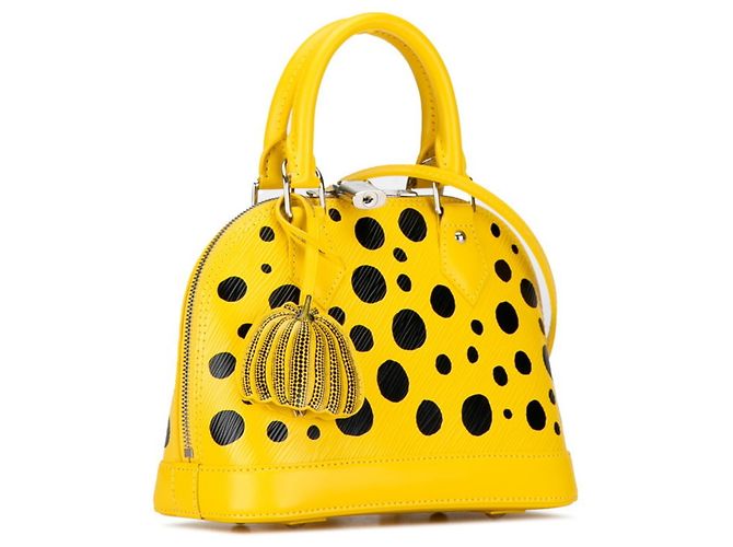 Borsa Alma BB Epi Infinity Dot di Louis Vuitton x Yayoi Kusama Nero Giallo - vista 3