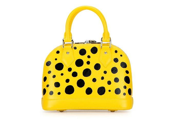 Borsa Alma BB Epi Infinity Dot di Louis Vuitton x Yayoi Kusama Nero Giallo - vista 4
