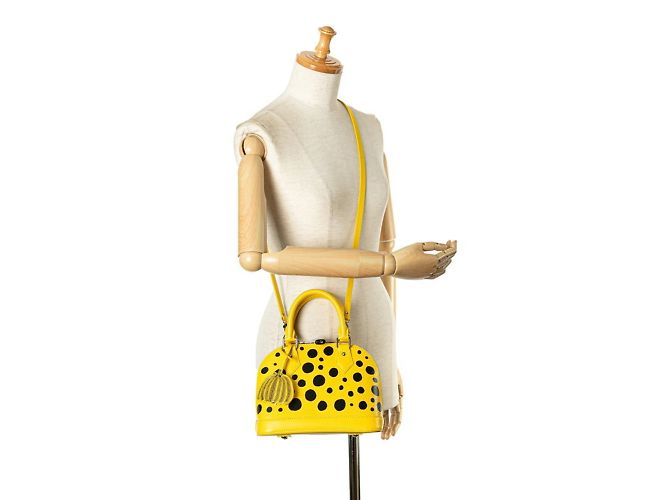 Borsa Alma BB Epi Infinity Dot di Louis Vuitton x Yayoi Kusama Nero Giallo - vista 9