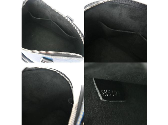 Borsa Louis Vuitton Epi Denim Alma PM Blu - vista 11
