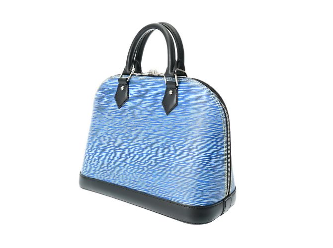 Borsa Louis Vuitton Epi Denim Alma PM Blu - vista 2