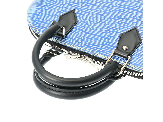 Borsa Louis Vuitton Epi Denim Alma PM Blu - vista 3