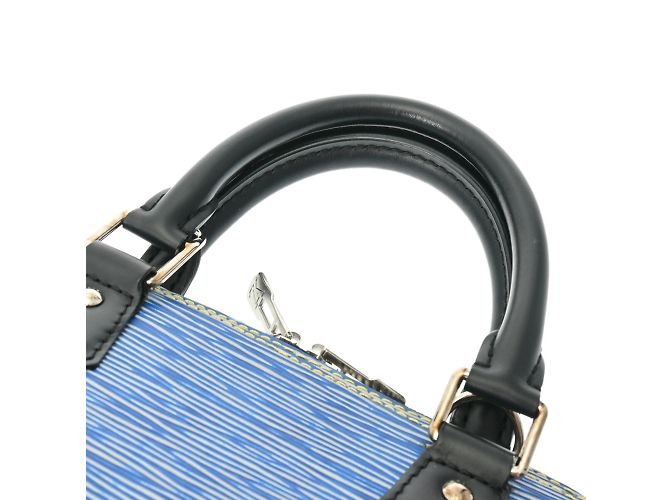 Borsa Louis Vuitton Epi Denim Alma PM Blu - vista 4