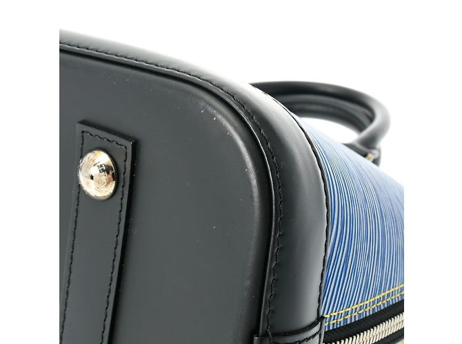 Borsa Louis Vuitton Epi Denim Alma PM Blu - vista 6