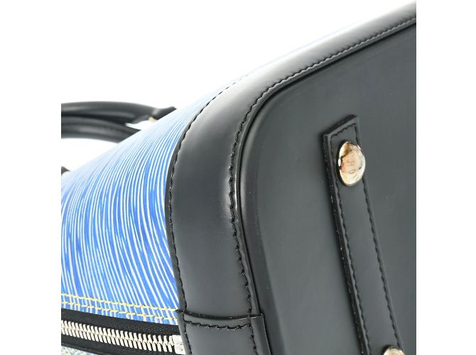 Borsa Louis Vuitton Epi Denim Alma PM Blu - vista 7