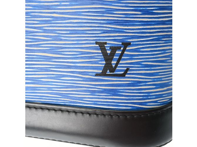 Borsa Louis Vuitton Epi Denim Alma PM Blu - vista 8