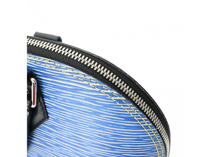 Borsa Louis Vuitton Epi Denim Alma PM Blu - vista 9