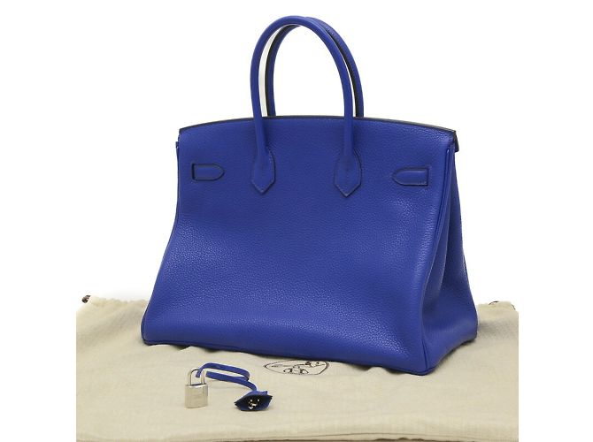 Borsa Hermès Birkin 35 in blu elettrico - vista 2