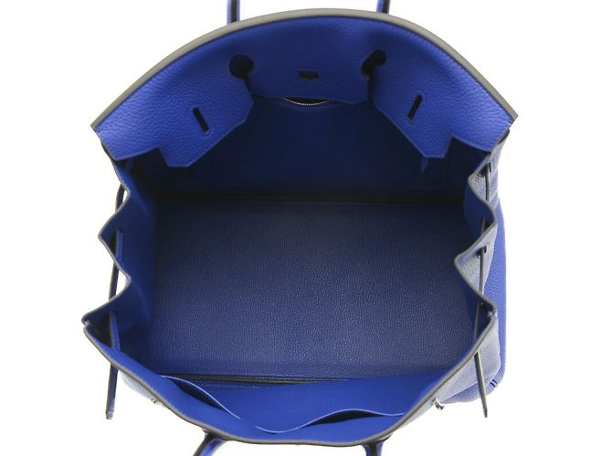 Borsa Hermès Birkin 35 in blu elettrico - vista 5