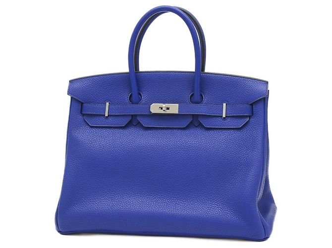 Borsa Hermès Birkin 35 in blu elettrico - vista 8