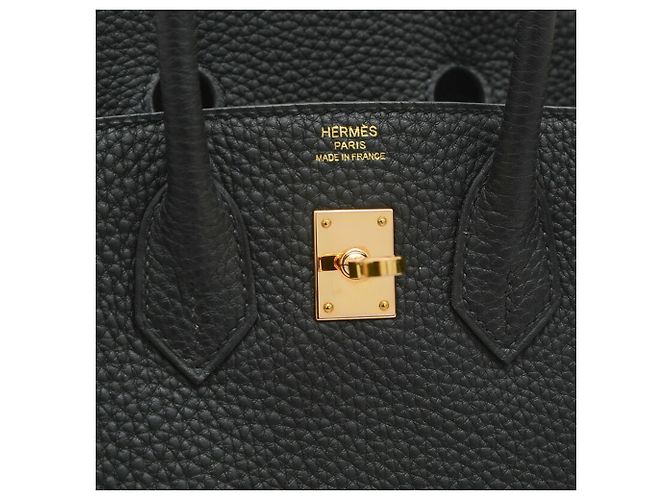 Hermès Sac à main Hermes Birkin 25 en cuir Togo noir - vue 4
