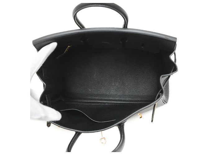 Hermès Sac à main Hermes Birkin 25 en cuir Togo noir - vue 5