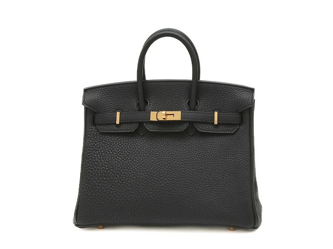 Hermès Sac à main Hermes Birkin 25 en cuir Togo noir - vue 8