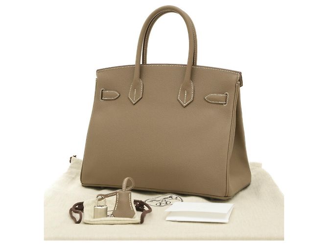 Hermès Sac à main Hermes Birkin 30 en gris Etoupe Marron Taupe - vue 2