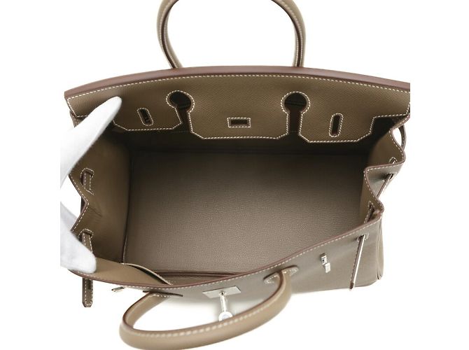 Hermès Sac à main Hermes Birkin 30 en gris Etoupe Marron Taupe - vue 5