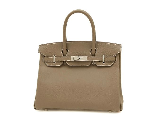 Hermès Sac à main Hermes Birkin 30 en gris Etoupe Marron Taupe - vue 8