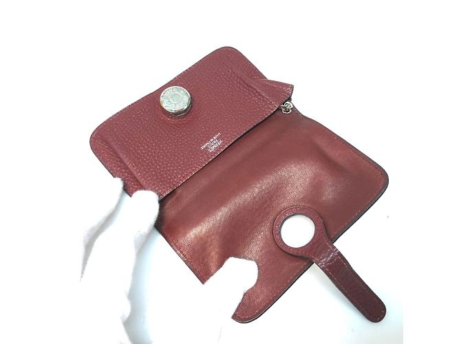 Hermès Monedero de cuero rojo Hermes Roja - vista 5