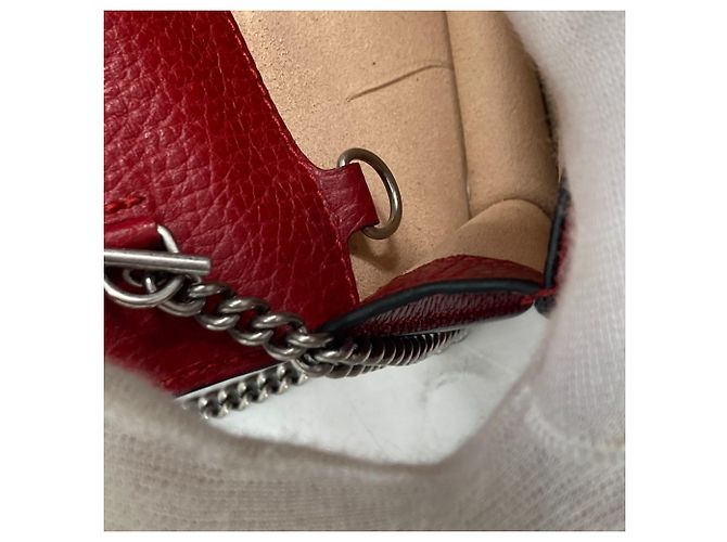 Borsa a spalla in pelle rossa Gucci Rosso - vista 11
