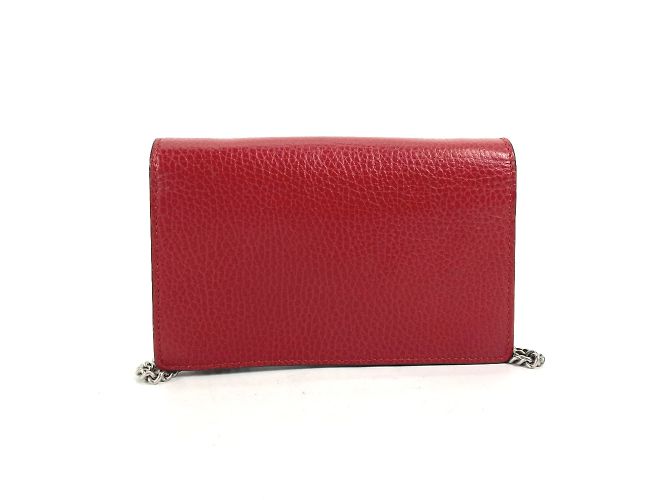Borsa a spalla in pelle rossa Gucci Rosso - vista 2