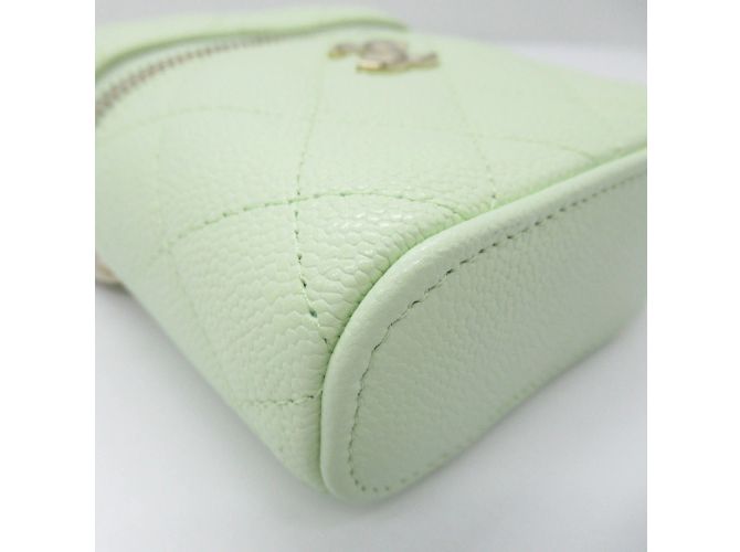Borsa a spalla Chanel Green Vanity Chain Verde - vista 10