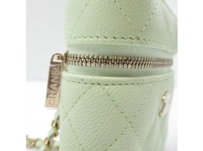 Borsa a spalla Chanel Green Vanity Chain Verde - vista 11