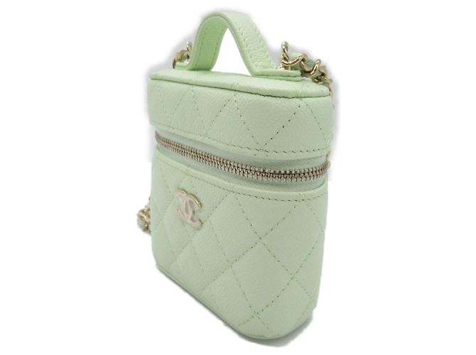 Borsa a spalla Chanel Green Vanity Chain Verde - vista 3
