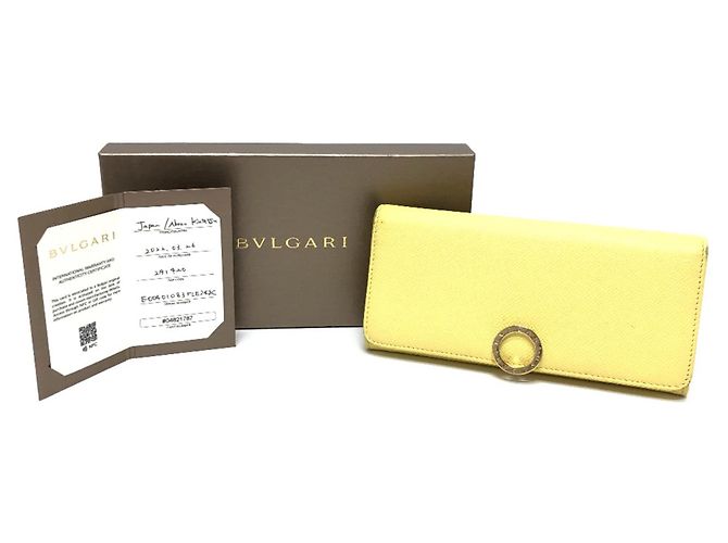Bulgari Bvlgari Gelber Leder Lang Geldbeutel - Ansicht 15