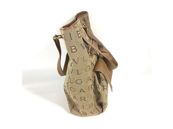 Bulgari Bvlgari Beiger Leder Tote Bag - Ansicht 4