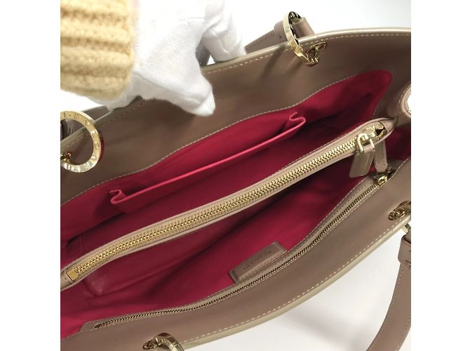 Bulgari Borsa a spalla in pelle rosa Bvlgari - vista 12