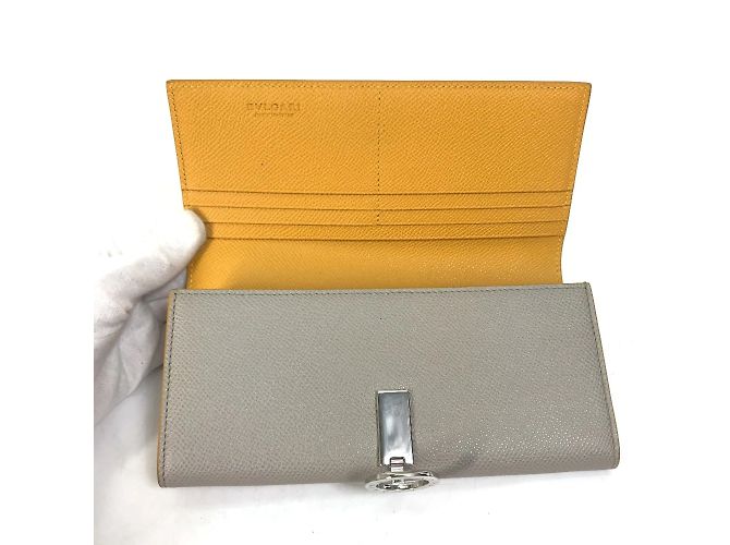 Bulgari Bvlgari graue Leder-Bifold-Brieftasche Braun - Ansicht 12