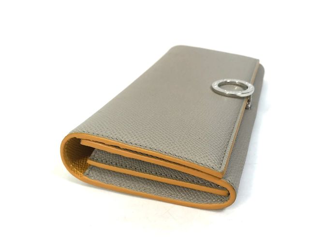 Bulgari Bvlgari graue Leder-Bifold-Brieftasche Braun - Ansicht 5