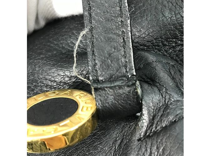 Bulgari Borsa tote in pelle nera Bvlgari Nero - vista 10