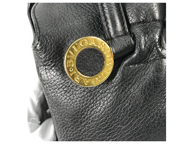 Bulgari Borsa tote in pelle nera Bvlgari Nero - vista 7