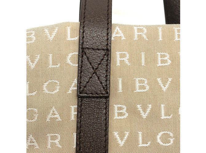 Bulgari Borsa Tote Bvlgari Logo Mania Beige - vista 11
