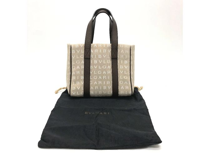 Bulgari Borsa Tote Bvlgari Logo Mania Beige - vista 15