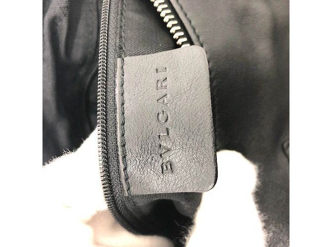 Bulgari Borsa in pelle nera Bvlgari Nero - vista 15