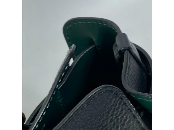 Borsa a spalla in pelle nera Burberry Nero - vista 10