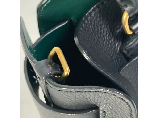 Borsa a spalla in pelle nera Burberry Nero - vista 11