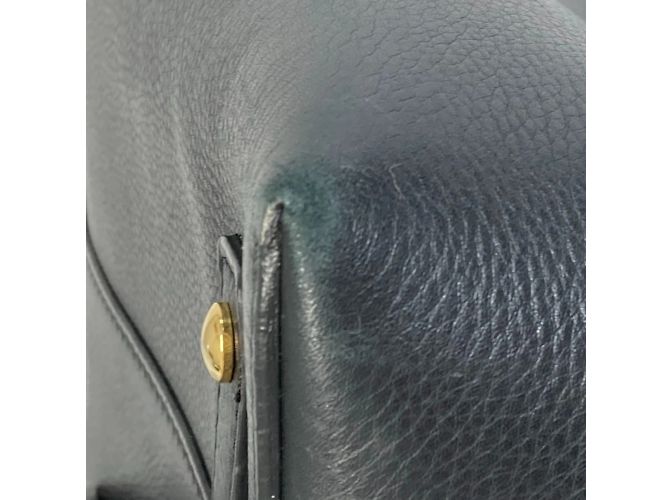Borsa a spalla in pelle nera Burberry Nero - vista 8