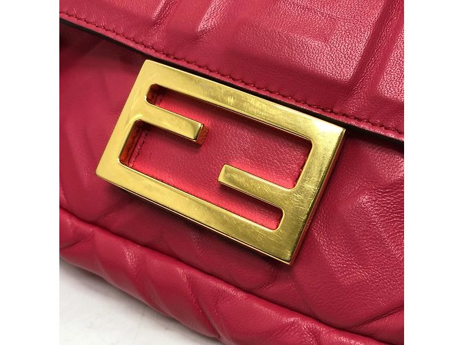 Borsa a Spalla Fendi 8BS017 FF Chain Rosa - vista 10