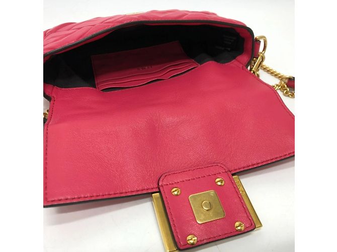 Borsa a Spalla Fendi 8BS017 FF Chain Rosa - vista 13