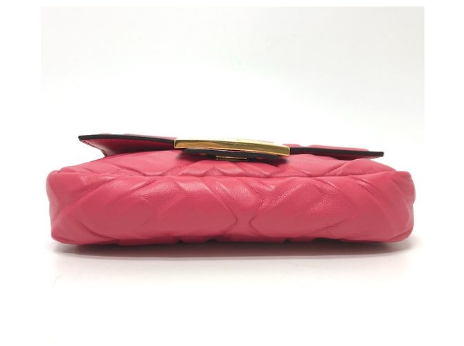 Borsa a Spalla Fendi 8BS017 FF Chain Rosa - vista 3