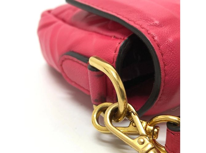 Borsa a Spalla Fendi 8BS017 FF Chain Rosa - vista 7