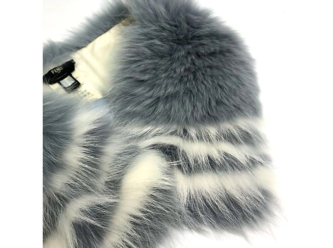 Fendi FNG426 Sciarpa Snood Blu - vista 4