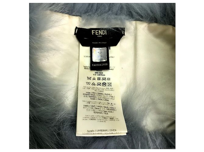 Fendi FNG426 Sciarpa Snood Blu - vista 5