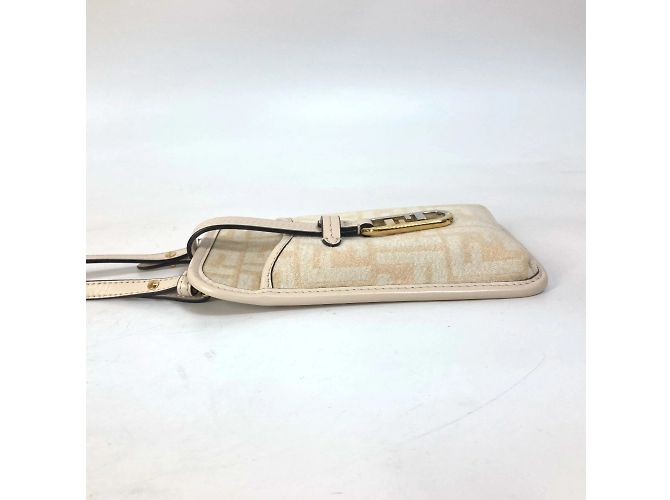 Fendi 7AS131 Custodia per Smartphone Borsa a Spalla Orlock Beige - vista 3