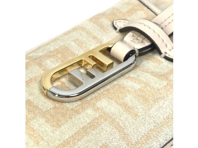 Fendi 7AS131 Custodia per Smartphone Borsa a Spalla Orlock Beige - vista 5